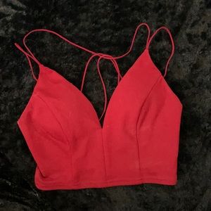 Padded strappy crop top